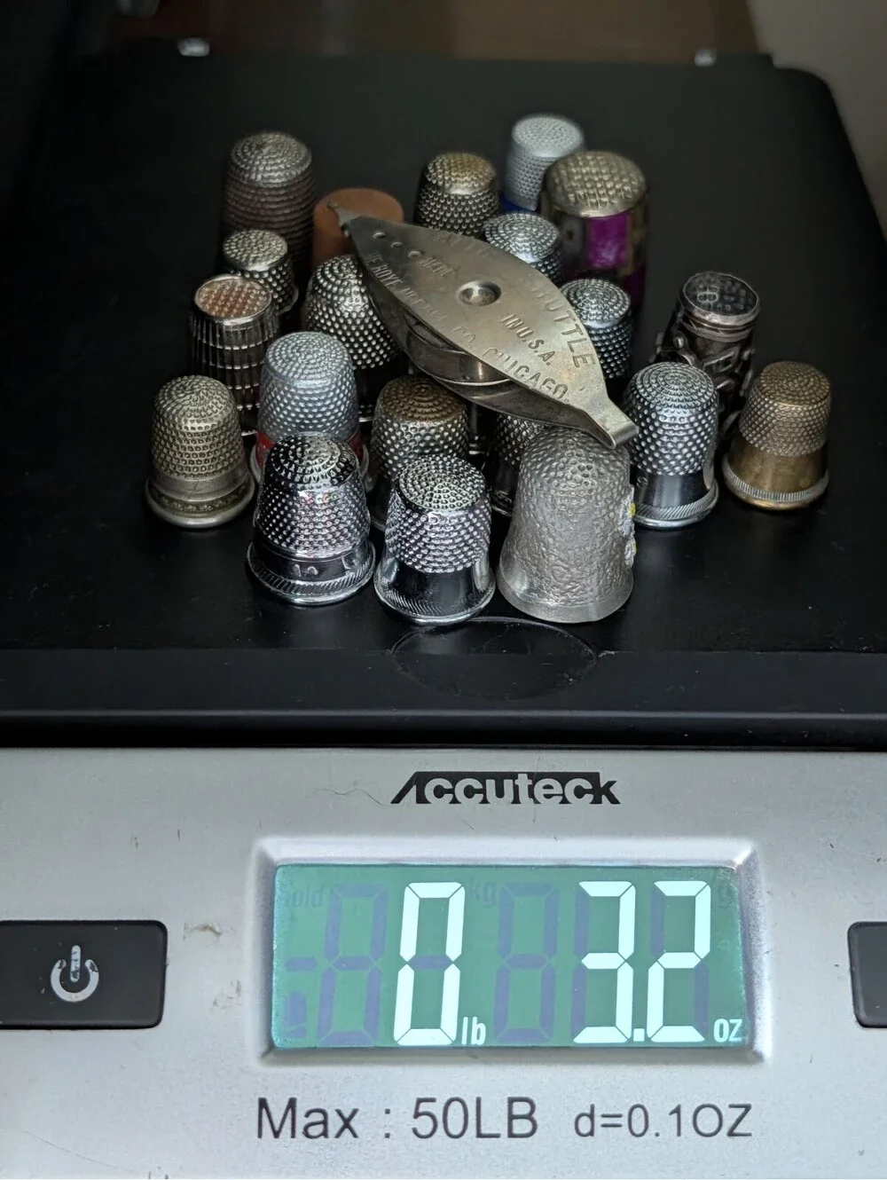 Vintage 925 Thimble Advertising Sewing Lot Boye Tatting Shuttle Mexico Abalone